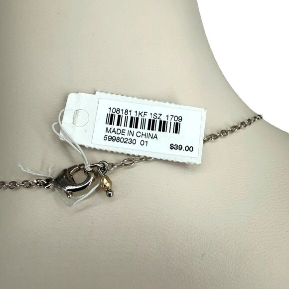 J. Jill Mixed Metal Rosemary Leaves Pendant Necklace & Earrings Silver Gold Tone - Picture 14 of 16